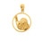 14k Yellow Gold Bowling Ball and Pins Charm