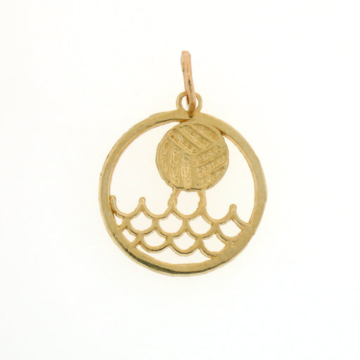14k Yellow Gold Water Polo Charm