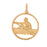 14k Yellow Gold Canoe Charm