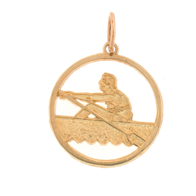 14k Yellow Gold Canoe Charm