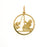 14k Yellow Gold Fisherman Charm