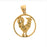 14k Yellow Gold Rooster Charm