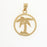 14k Yellow Gold Palm Tree Charm