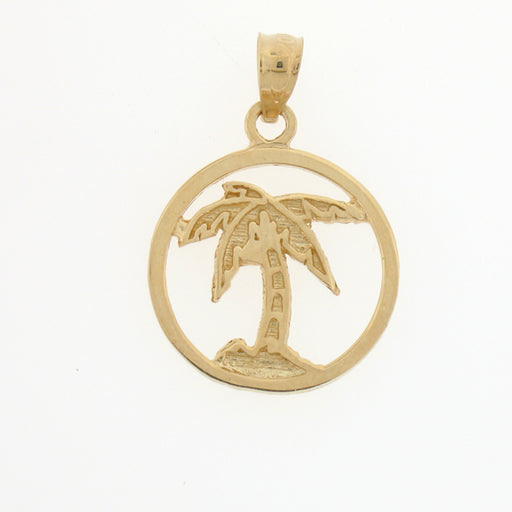 14k Yellow Gold Palm Tree Charm