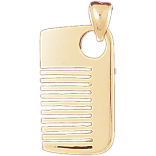 14k Yellow Gold 3-D Comb Charm