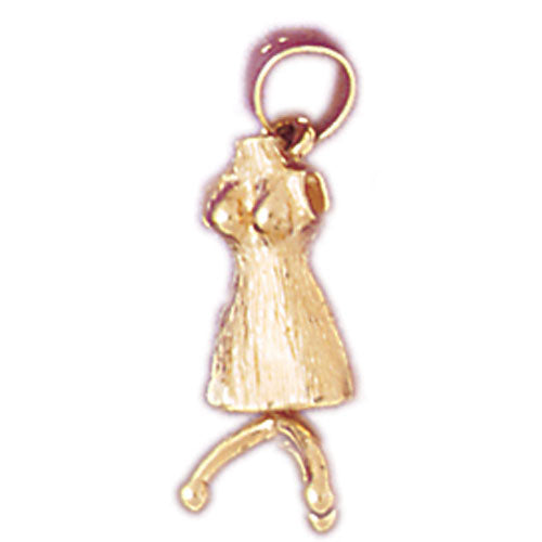 14k Yellow Gold Dress Form Charm 14k Yellow Gold Dress Form Charm