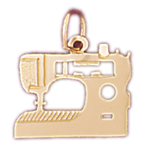 14k Yellow Gold Sewing Machine Charm