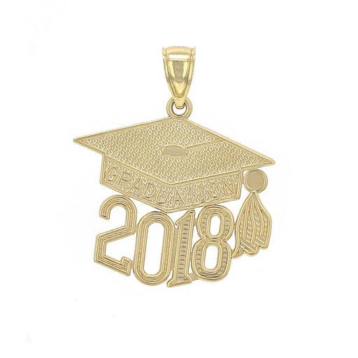 14k Yellow Gold Large 2018 Graduation Charm