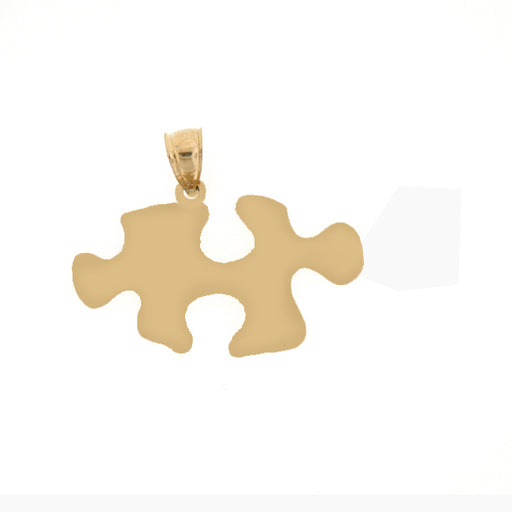 14k Yellow Gold Puzzle Piece Charm