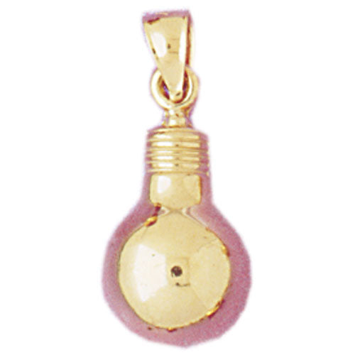 14k Yellow Gold Light Bulb Charm