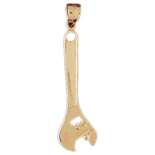 14k Yellow Gold Adjustable Wrench Charm
