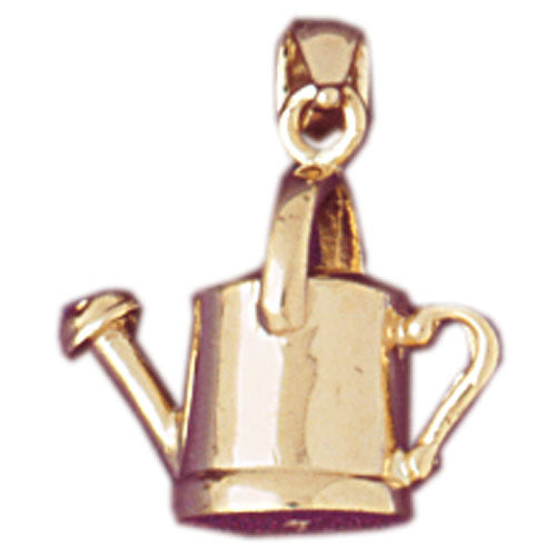 14k Yellow Gold 3-D Watering Can Charm