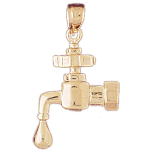 14k Yellow Gold Faucet Charm