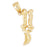 14k Yellow Gold 3-D Snipping Tool Charm
