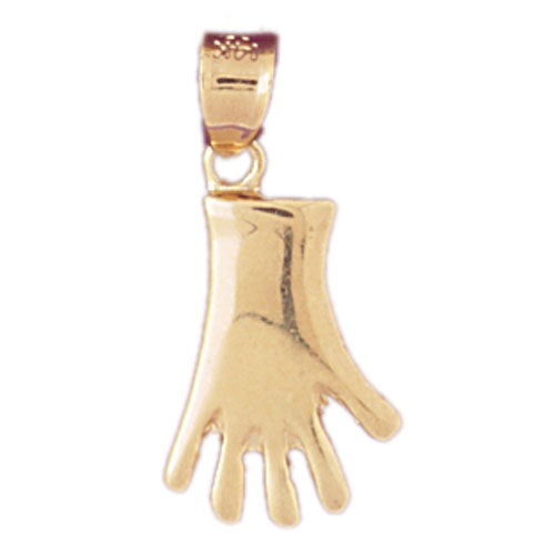 14k Yellow Gold Gloves Charm