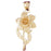 14k Yellow Gold Flower Charm