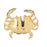 14k Yellow Gold Crab Charm