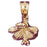 14k Yellow Gold 3-D Lily Flower Charm