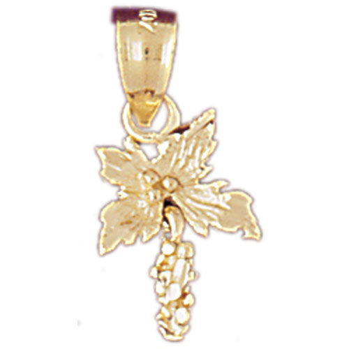 14k Yellow Gold Lily FLower Charm