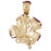 14k Yellow Gold Lily Flower Charm