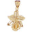 14k Yellow Gold Lily FLower Charm