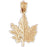 14k Yellow Gold Maple Leaf Charm