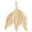 14k Yellow Gold Leaf Charm