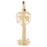 14k Yellow Gold Palm Trees Charm