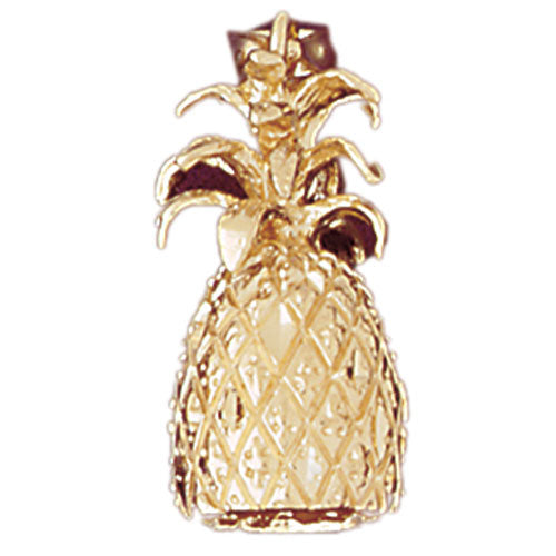 14k Yellow Gold 3-D Pineapple Charm