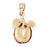 14k Yellow Gold Apple Charm