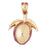 14k Yellow Gold 3-D Plum Charm