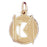 14k Yellow Gold Dinner Setting Charm