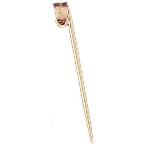 14k Yellow Gold 3-D Toothpick Charm