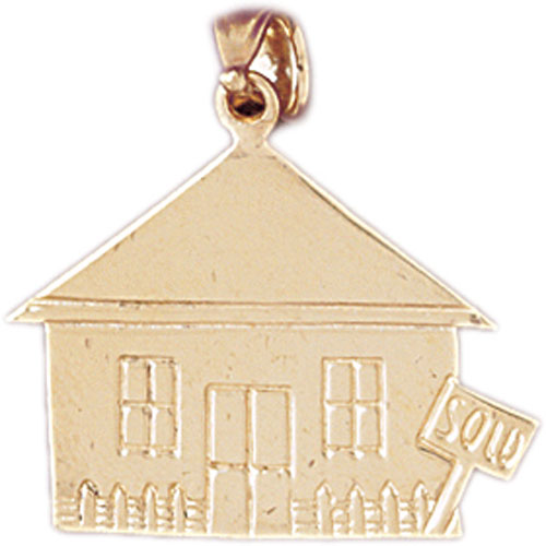 14k Yellow Gold Sold House Charm