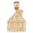 14k Yellow Gold Church Charm