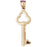 14k Yellow Gold Key Charm