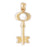 14k Yellow Gold Key Charm