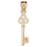 14k Yellow Gold Key Charm