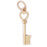 14k Yellow Gold Key Charm