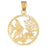 14k Yellow Gold Tropical Fish and Coral Charm