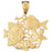 14k Yellow Gold Tropical Fish, Coral, Turtle, and Starfish Charm