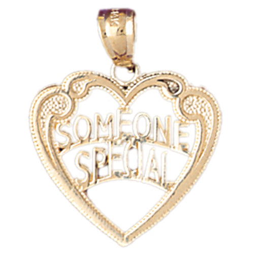 14k Yellow Gold Someone Special Heart Charm