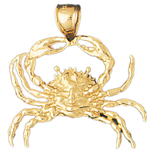 14k Yellow Gold Crabs Charm