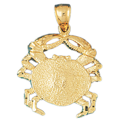 14k Yellow Gold Crabs Charm