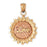 14k Gold Tri Color Sunflower with Love Charm