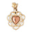 14k Gold Two Tone Heart Charm