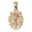 14k Gold Two Tone Caravaca Crucifix Charm