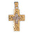 14k Gold Two Tone Cross Charm