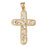 14k Yellow Gold Cross Charm