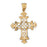 14k Yellow Gold Cross Charm